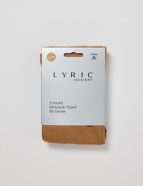 Lyric Opaque Tight, 50 Denier, 2-Pack, Sand product photo View 02 L