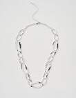 Whistle Chunky Chain Necklace, Silver Tone product photo