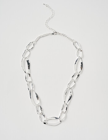 Whistle Chunky Chain Necklace, Silver Tone product photo