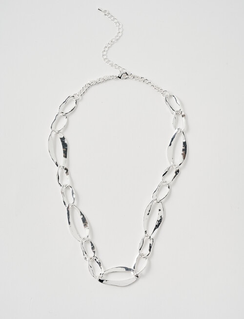 Whistle Chunky Chain Necklace, Silver Tone product photo