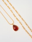 Whistle Multi Layered Necklace, Gold Tone & Resin product photo View 04 S