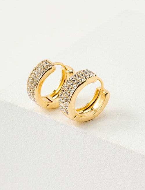 Whistle Crystal Hoop, Gold Tone product photo