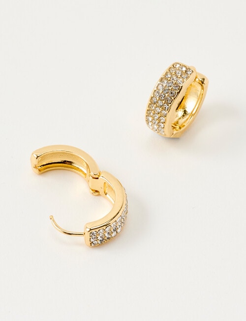 Whistle Crystal Hoop, Gold Tone product photo View 02 L