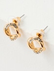 Whistle Twist Crystal Drop, Gold Tone product photo View 03 S
