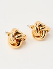 Whistle Triangle Knot Earrings, Gold Tone product photo
