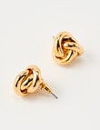 Whistle Triangle Knot Earrings, Gold Tone product photo View 02 S