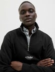 Jack & Jones Quarter Zip Sweatshirt, Black product photo View 02 S