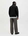 Jack & Jones Quarter Zip Sweatshirt, Black product photo View 07 S