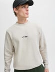 Jack & Jones Soho Crew Sweatshirt, Moonbeam product photo View 02 S