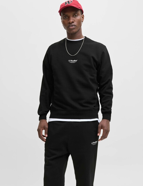 Jack & Jones Soho Crew Sweatshirt, Black product photo