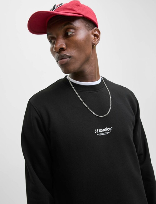 Jack & Jones Soho Crew Sweatshirt, Black product photo View 03 L