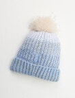 Boston + Bailey Metallic Pompom Beanie, Blue product photo