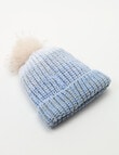 Boston + Bailey Metallic Pompom Beanie, Blue product photo View 02 S