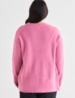 Studio Curve Seam Detail Jumper, Rose Pink product photo View 02 S