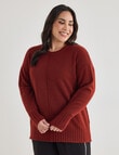 Studio Curve Seam Detail Jumper, Russet product photo