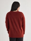 Studio Curve Seam Detail Jumper, Russet product photo View 02 S