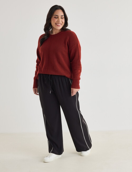 Studio Curve Seam Detail Jumper, Russet product photo View 03 L