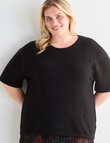 Studio Curve Studded Jumper, Black product photo
