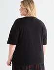 Studio Curve Studded Jumper, Black product photo View 02 S