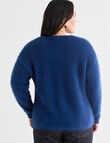 Studio Curve Fluffy Cardigan, Azure product photo View 02 S