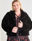 Studio Curve Faux Fur Jacket, Black product photo
