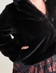 Studio Curve Faux Fur Jacket, Black product photo View 04 S