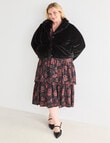 Studio Curve Faux Fur Jacket, Black product photo View 06 S