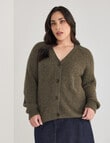 Studio Curve Metallic Cardi, Olive product photo