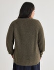 Studio Curve Metallic Cardi, Olive product photo View 02 S