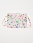 Boston + Bailey Floral Printed Crossbody Bag, White Floral product photo View 02 S