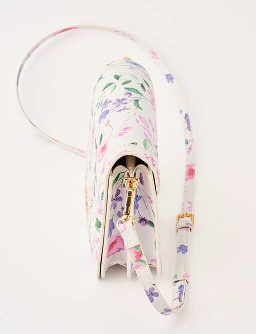 Boston + Bailey Floral Printed Crossbody Bag, White Floral product photo View 04 L