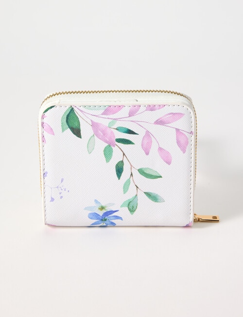 Boston + Bailey Small Wallet with Coin Pocket, White Floral product photo View 03 L