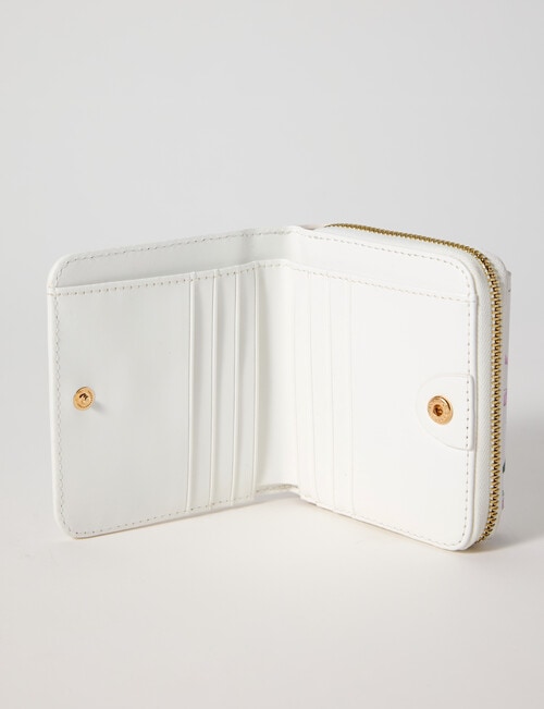 Boston + Bailey Small Wallet with Coin Pocket, White Floral product photo View 05 L