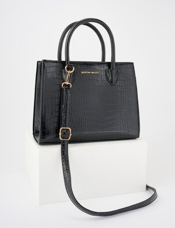 Boston + Bailey Classic Shopper Bag, Black Croc product photo