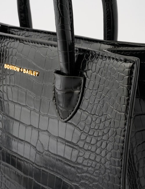 Boston + Bailey Classic Shopper Bag, Black Croc product photo View 05 L