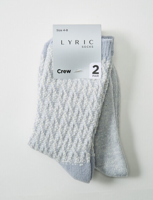 Lyric Ultra Soft Crew Sock, 2-Pack, Artic Ice product photo View 02 L