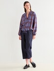Jigsaw Ashby Check Top, Plum Check product photo View 03 S