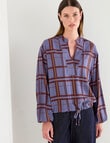 Jigsaw Ashby Check Top, Plum Check product photo View 05 S