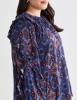 Studio Curve Frill Detail Boho Top, Boho Print product photo View 07 S