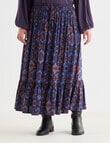 Studio Curve Maxi Frill Skirt, Boho Print product photo