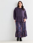 Studio Curve Maxi Frill Skirt, Boho Print product photo View 03 S