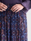 Studio Curve Maxi Frill Skirt, Boho Print product photo View 04 S