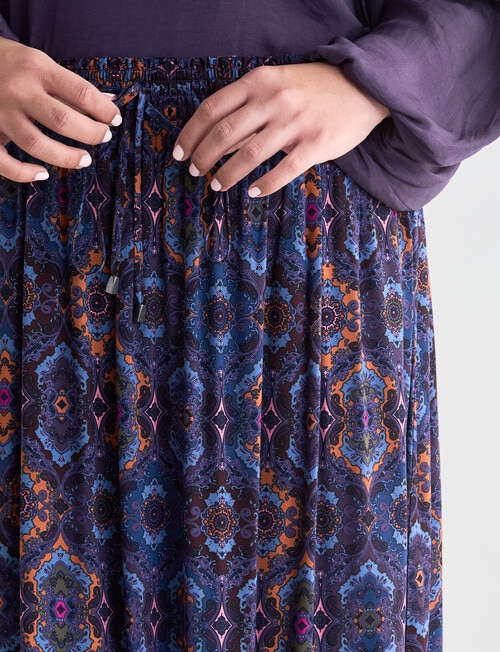 Studio Curve Maxi Frill Skirt, Boho Print product photo View 04 L
