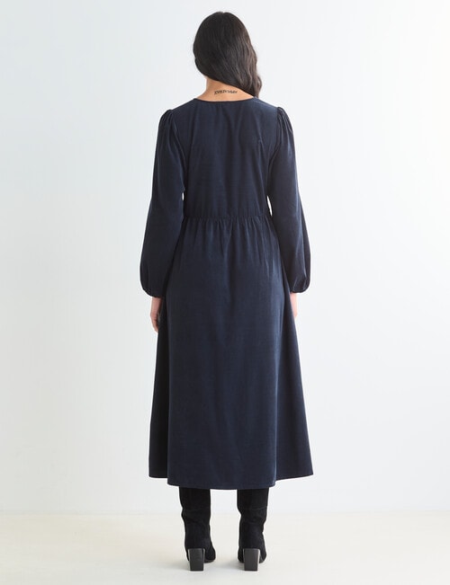 Whistle Cord Midi Dress, Blue Night product photo View 02 L