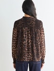 Whistle Smocked Blouse, Animal Print product photo View 02 S