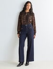 Whistle Smocked Blouse, Animal Print product photo View 03 S