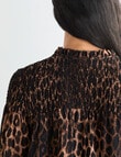 Whistle Smocked Blouse, Animal Print product photo View 08 S