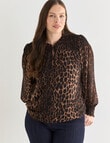 Whistle Smocked Blouse, Animal Print product photo View 12 S