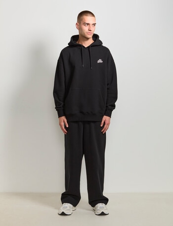 AIR SPACE Oversize Embroidered Hoodie, Black product photo