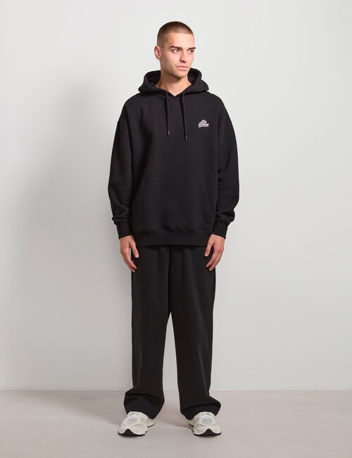 AIR SPACE Oversize Embroidered Hoodie, Black product photo